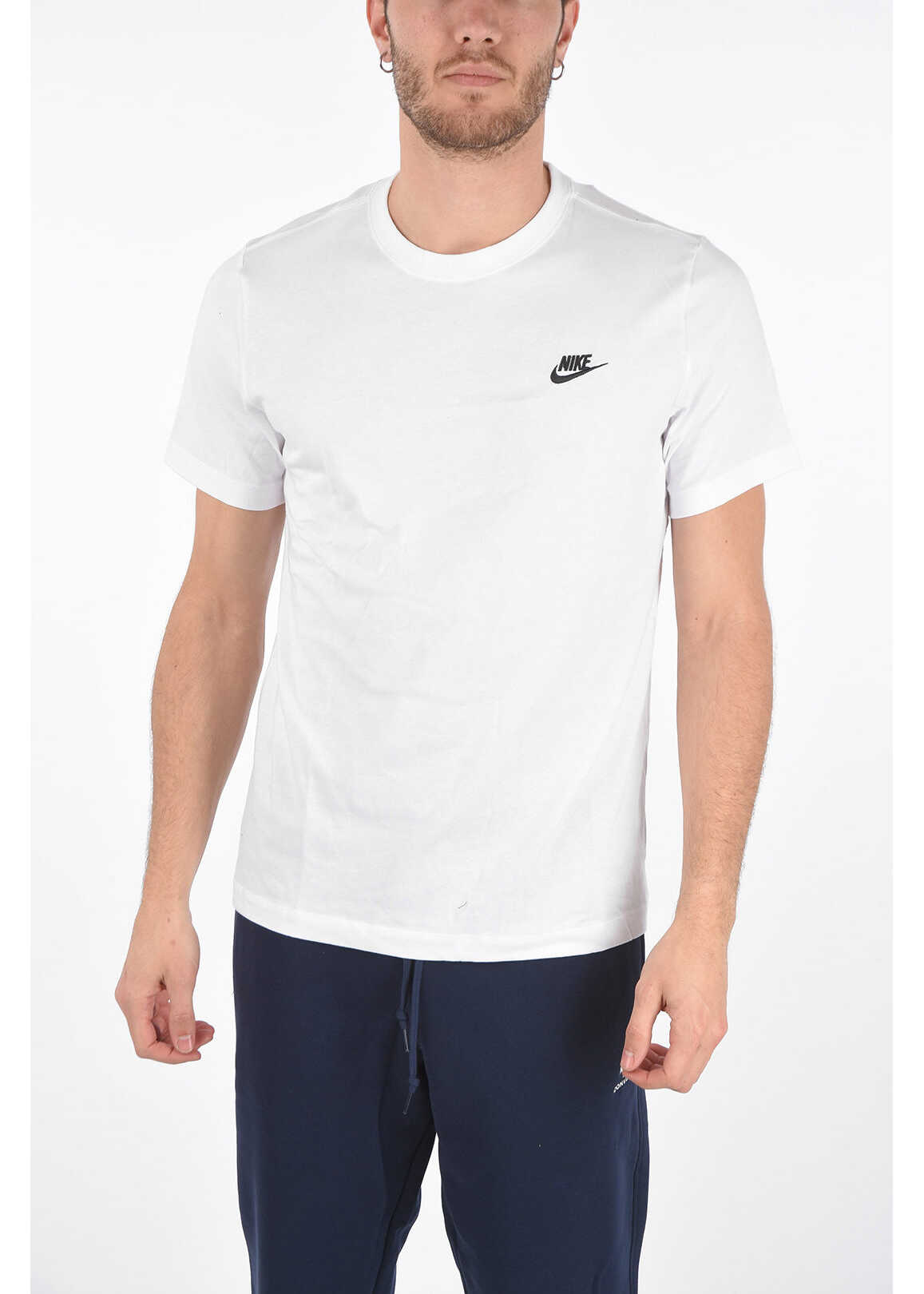 Nike Logo Embroidered T-Shirt White