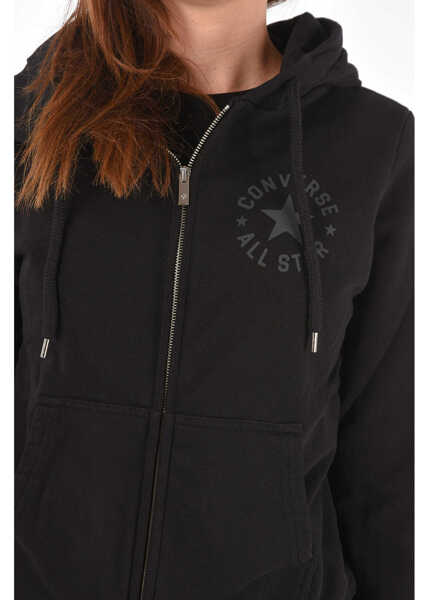 Hanorace Converse Printed Hoodie Sweatshirt Black Femei (BM 8711769) 3