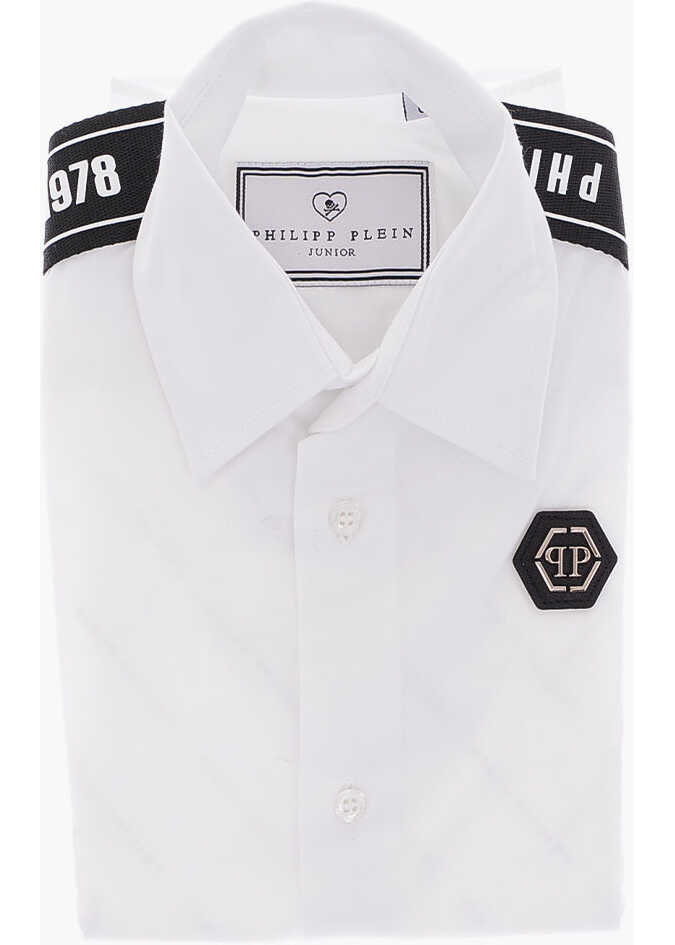 Philipp Plein Logoed Side Band Pp1978 Shirt Black & White