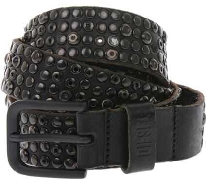 Diesel 30Mm Leather Studded B-Gio Ii Belt Black