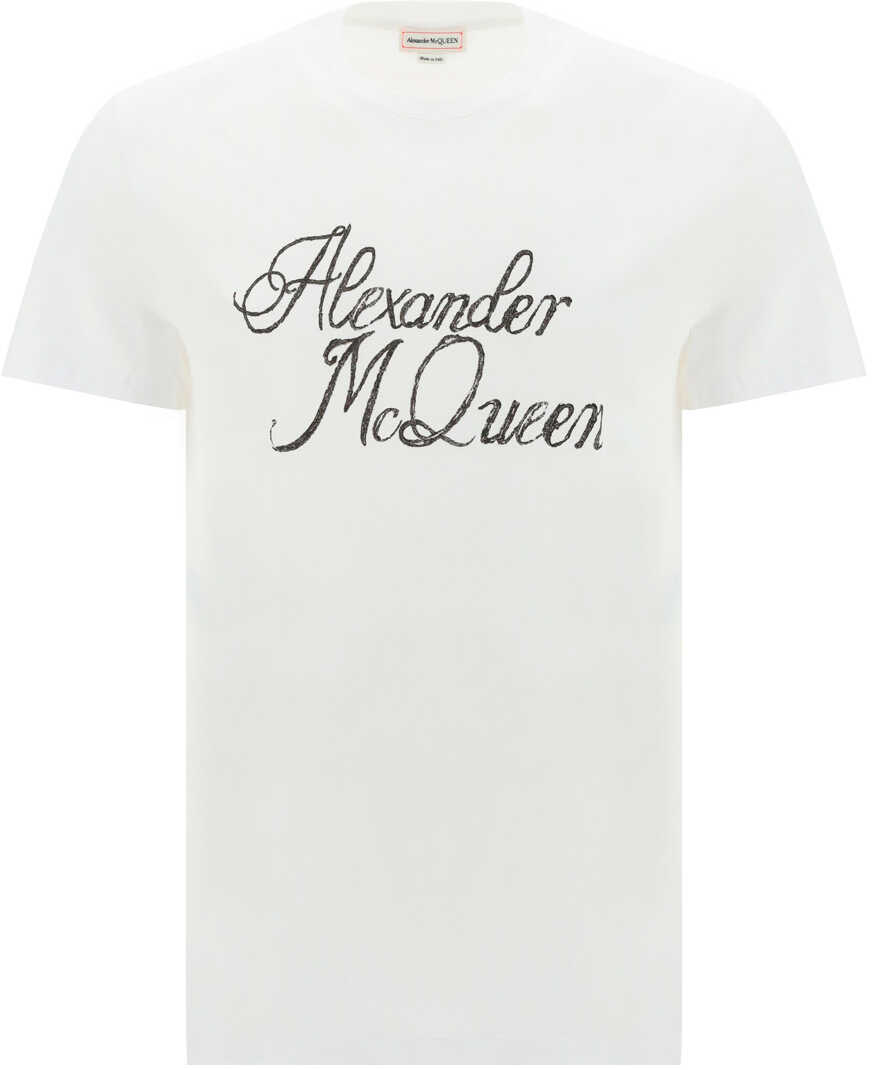 Alexander McQueen T-Shirt 687714QSZ86 WHITE/BLACK