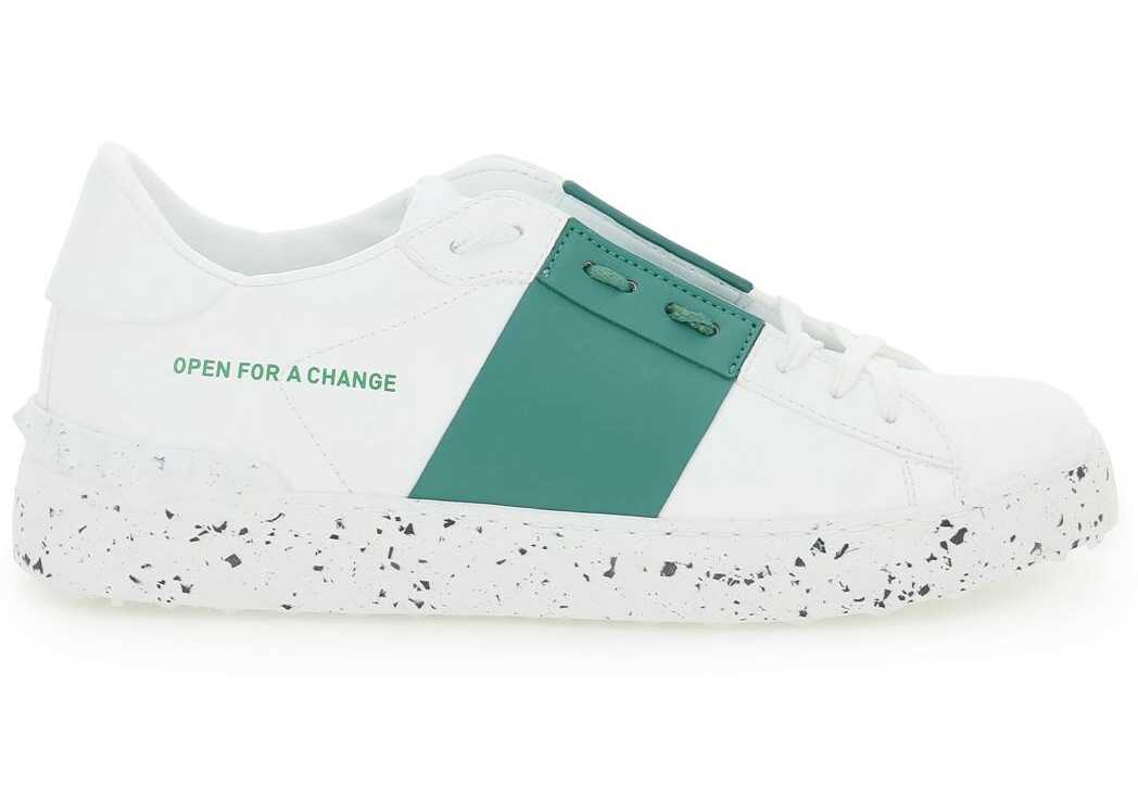 Valentino Garavani \'Open For A Change\' Bio-Based Sneakers BIANCO F GREEN BIANCO NERO