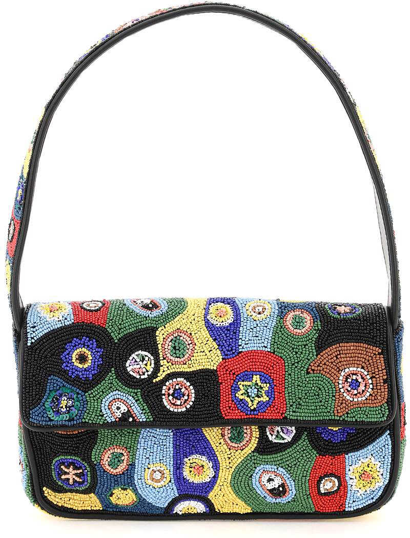 STAUD Millefiori Tommy Beaded Shoulder Bag 222 9204 MILLEFIORI BLACK