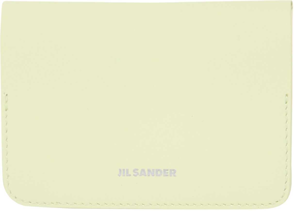 Jil Sander Credit Card Holder With Logo JSPU840093_WUS69159N331 GREEN