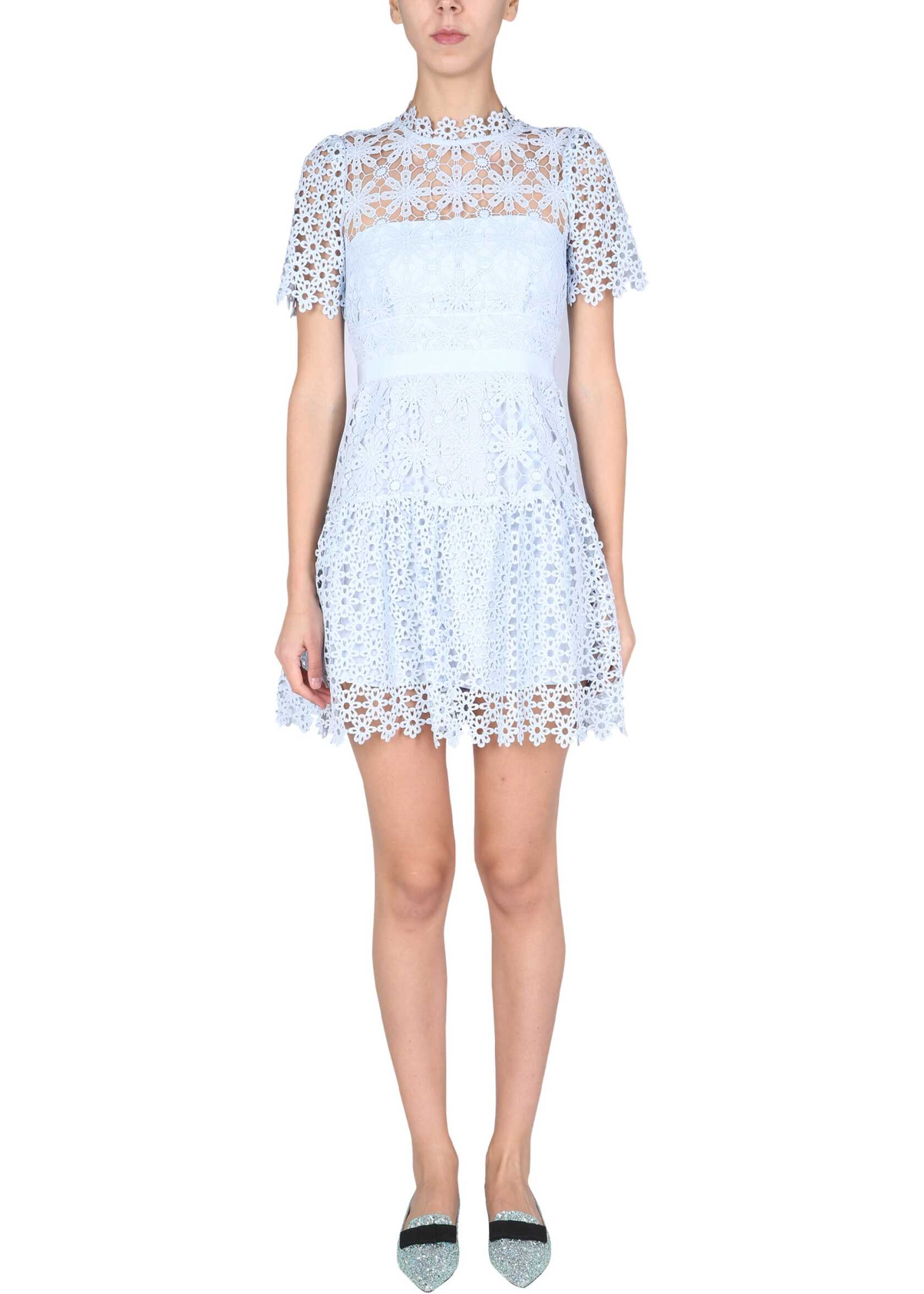 Self-Portrait Lace Mini Dress RS22-129S_LIGHTBLUE AZURE