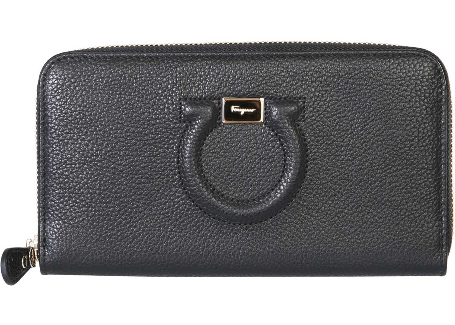 Salvatore Ferragamo Gancini Wallet 736969_22C843NERO BLACK