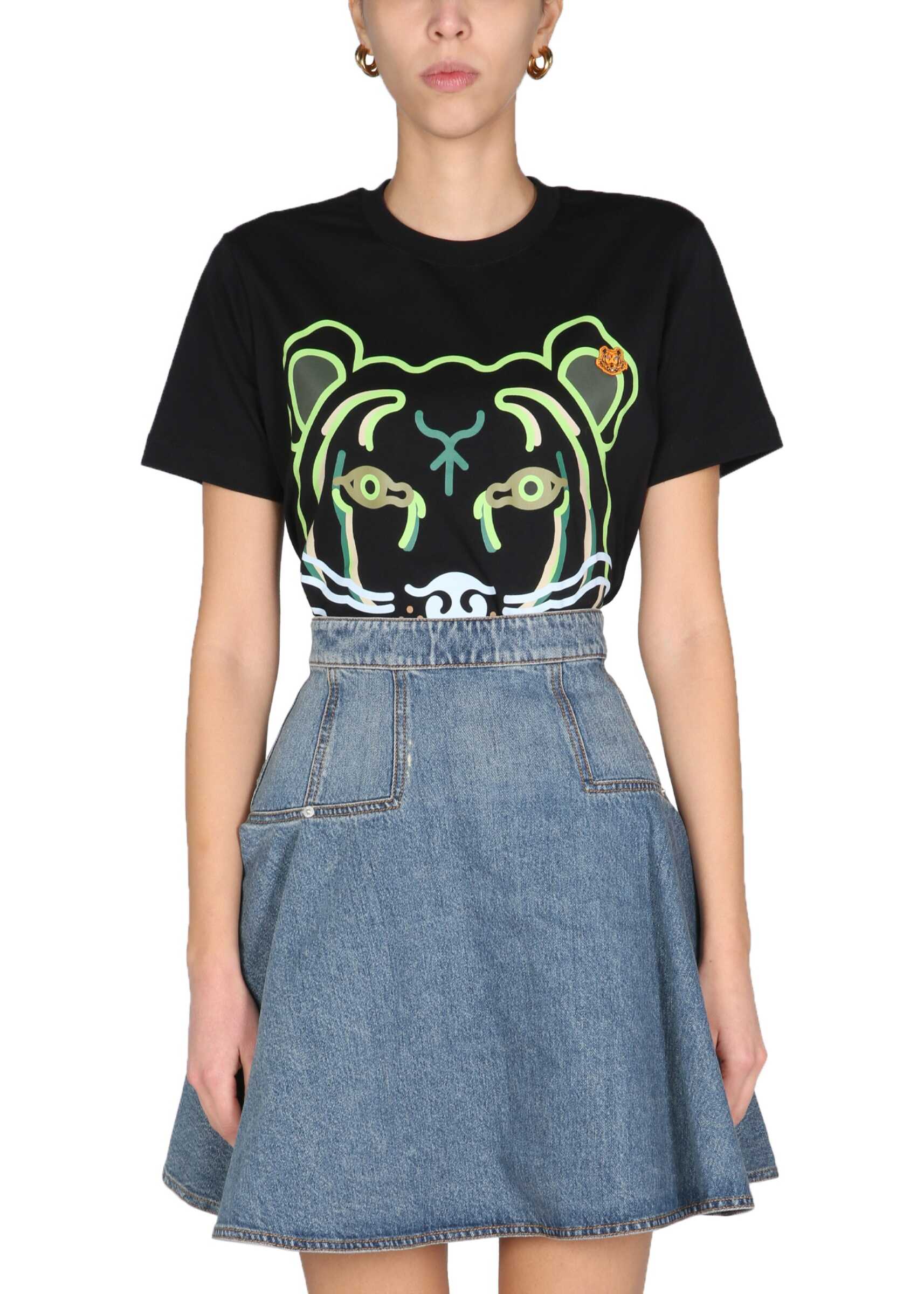 Kenzo "Tiger" Loose Fit T-Shirt FC52TS930_4SA99 BLACK