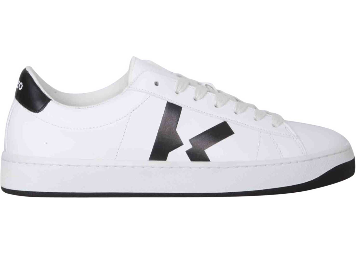 Kenzo Kourt Sneakers With Logo WHITE