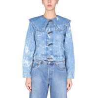 Geci de blugi Peter Pan Ruffle Jacket With Collar Femei