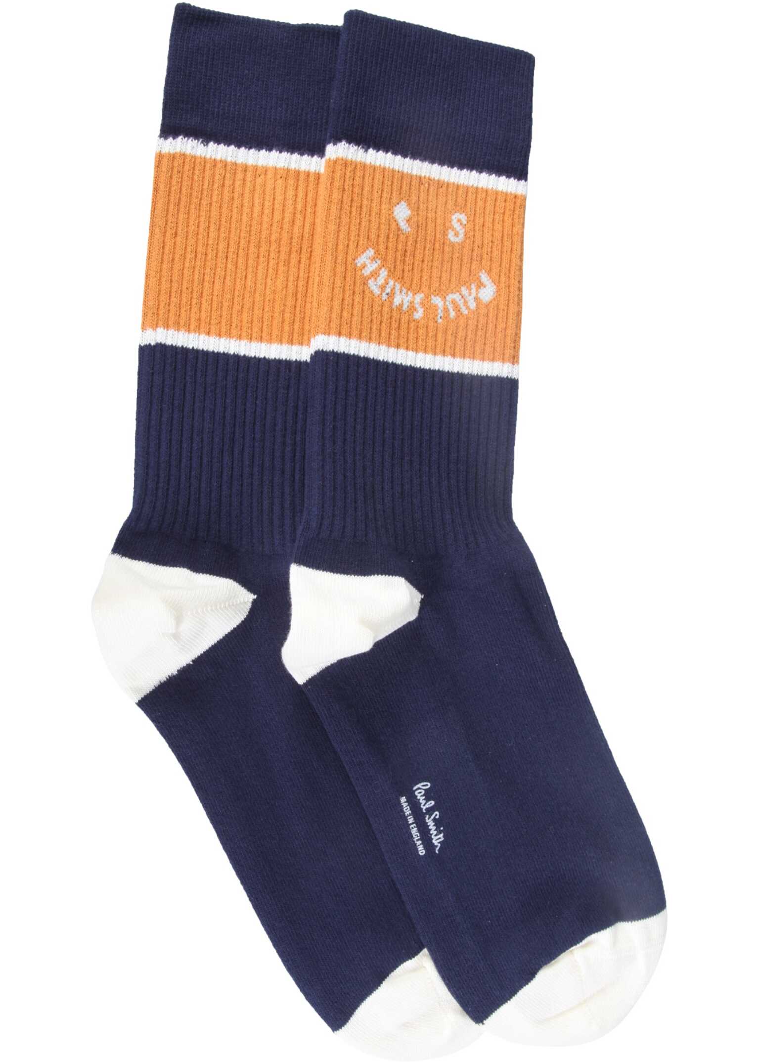 Paul Smith Happy Face Socks M1A/380A/FF501_47 BLUE