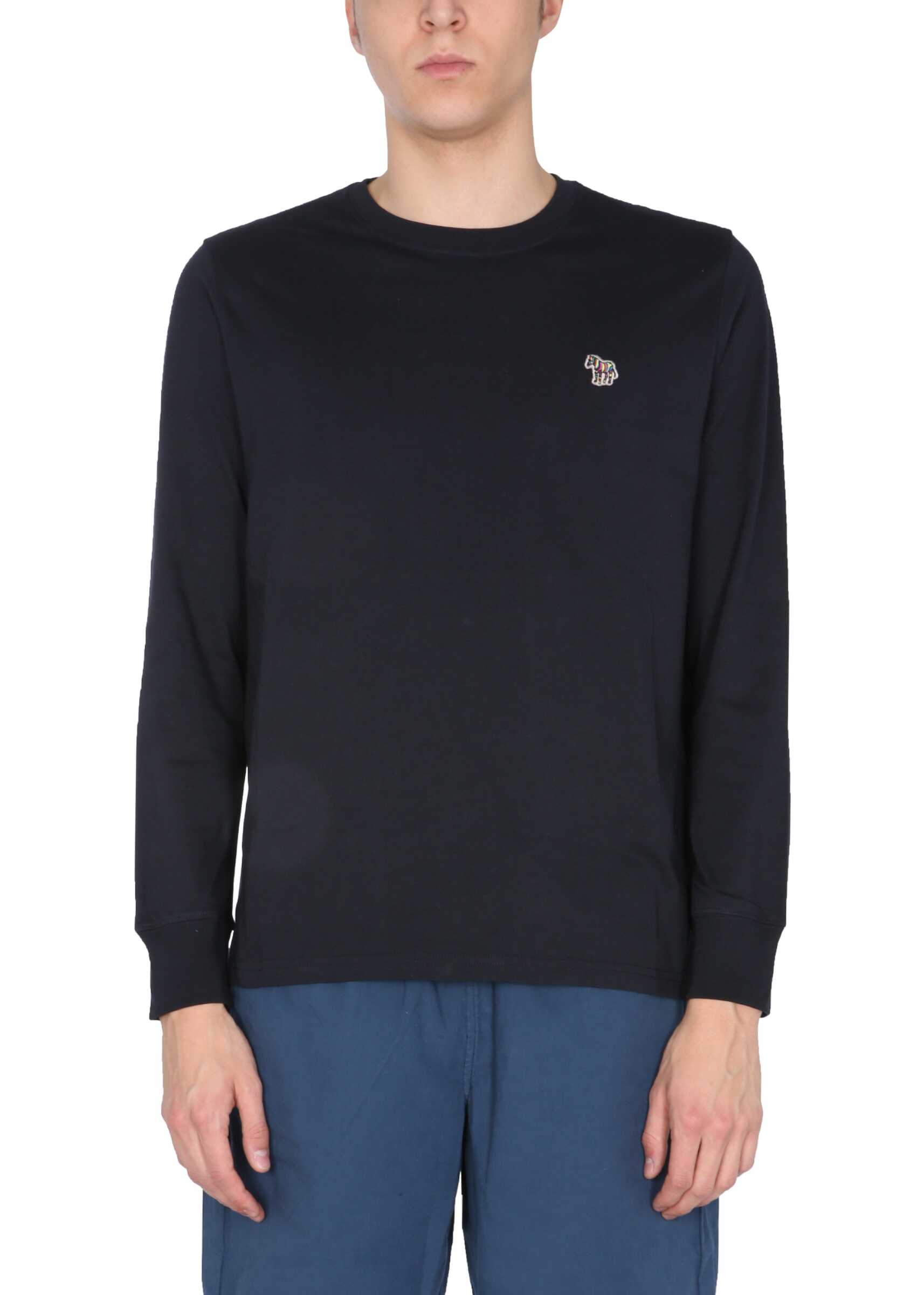 PS by Paul Smith Crew Neck T-Shirt M2R/828R/AZEBRA_49 BLUE