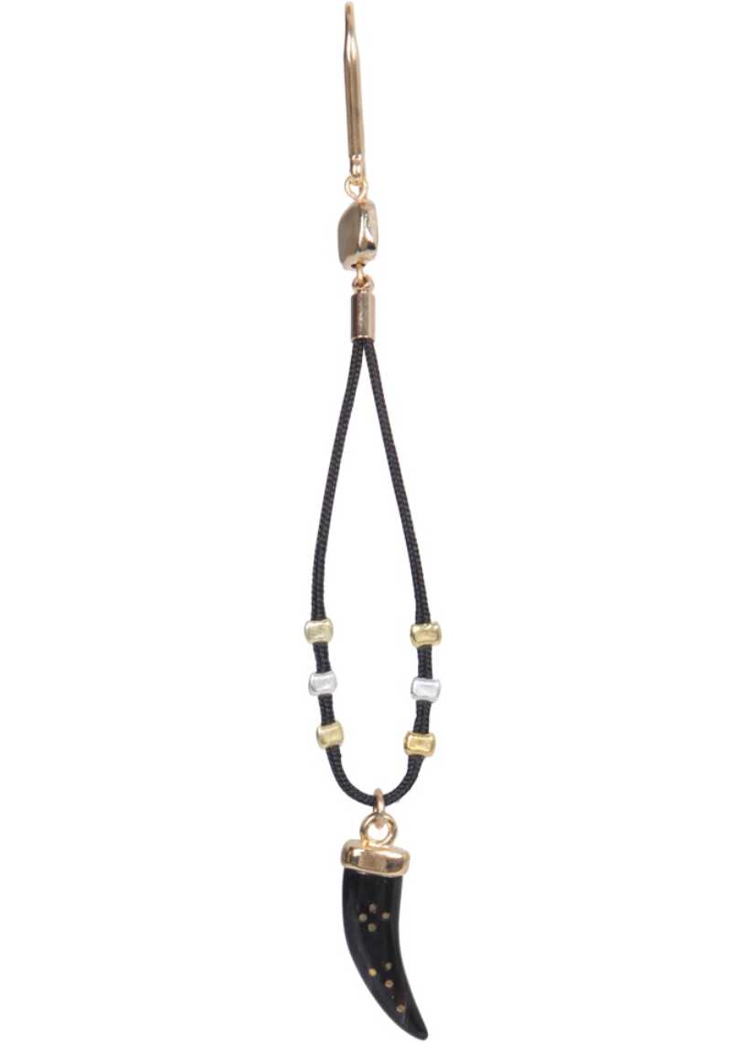 Isabel Marant Aimable Shiny Pendant Earrings BLACK