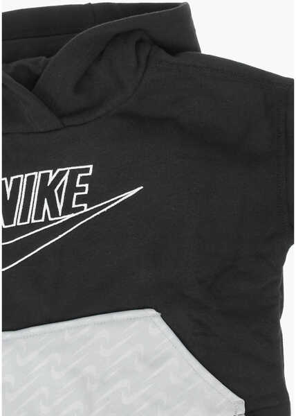 Bluze de trening Nike Logo Embroidered Hoodie Sweatshirt Black Baieti (BM 8719941) 2