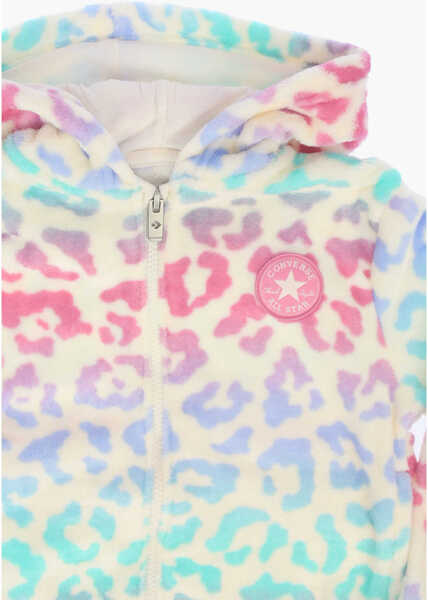 Bluze de trening Converse Leopard Printed Sherpa Sweatshirt Multicolor Baieti (BM 8719950) 2