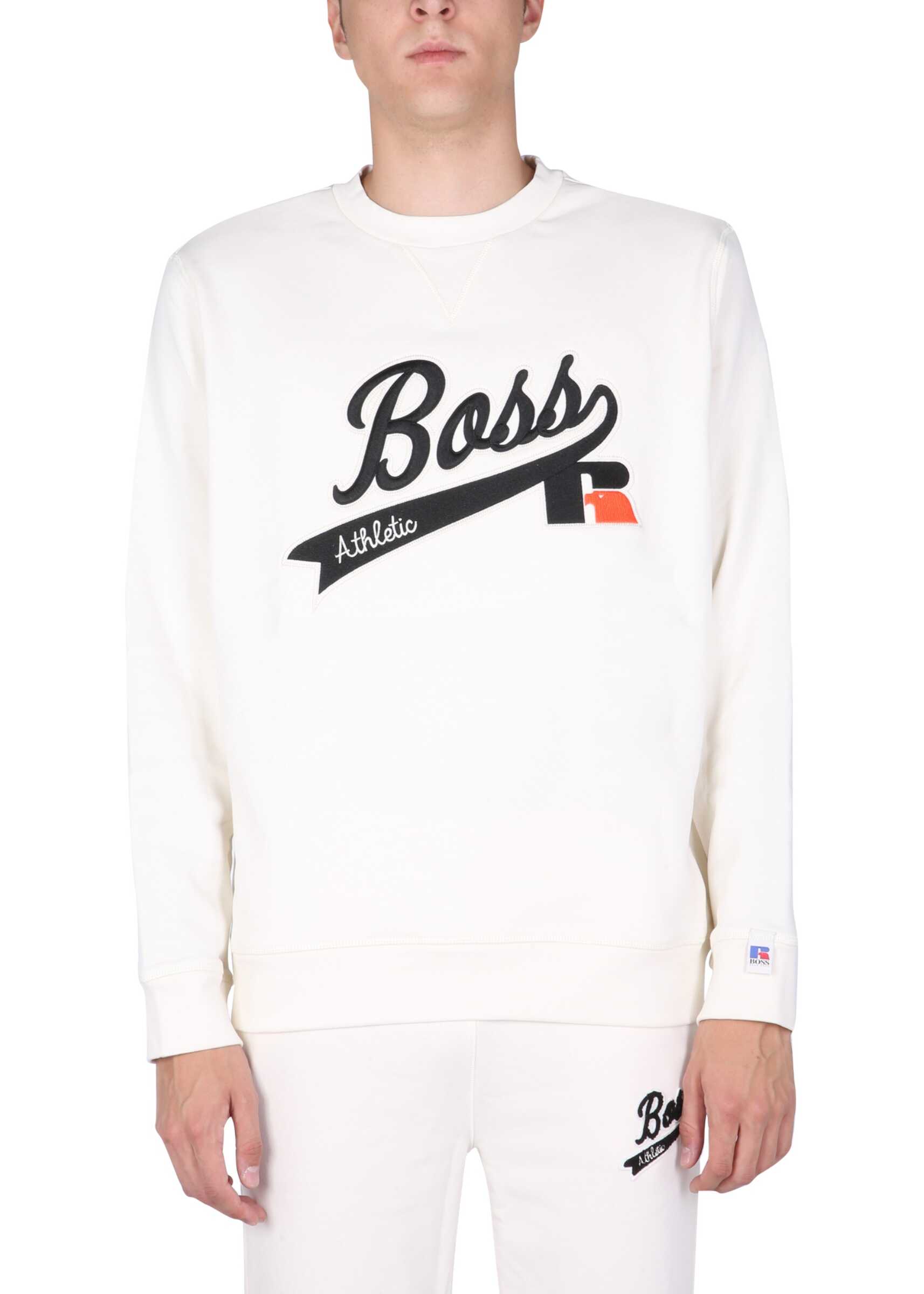 BOSS Boss X Russell Athletic Logo Sweatshirt 50463571_10239639118 WHITE