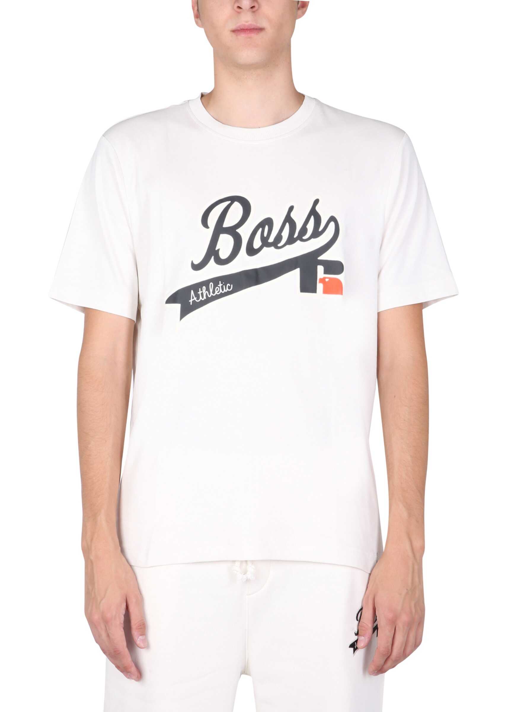 BOSS Boss X Russell Athletic Logo T-Shirt 50466090_10217381118 WHITE