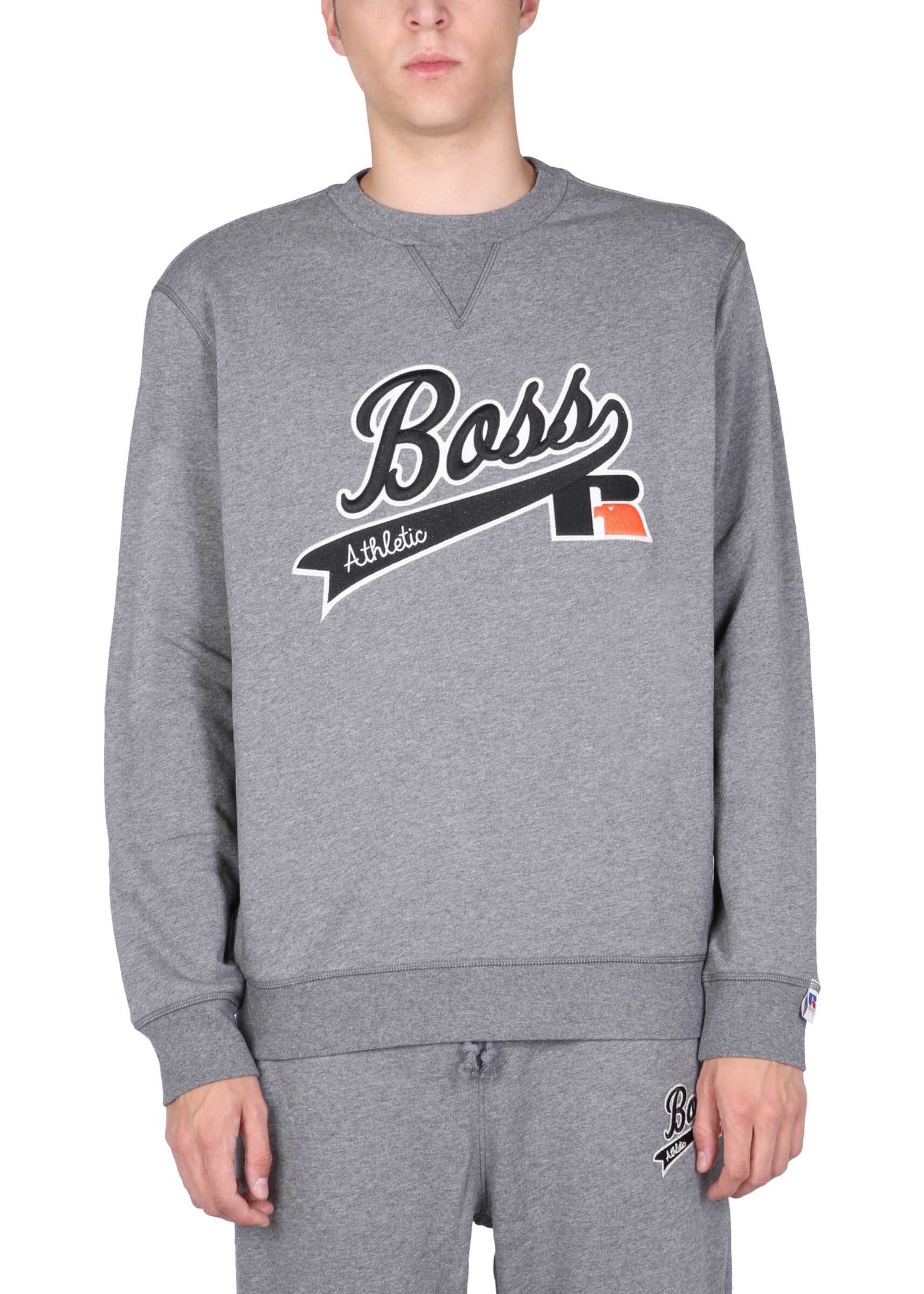 BOSS Boss X Russell Athletic Logo Sweatshirt 50463571_10239639030 GREY