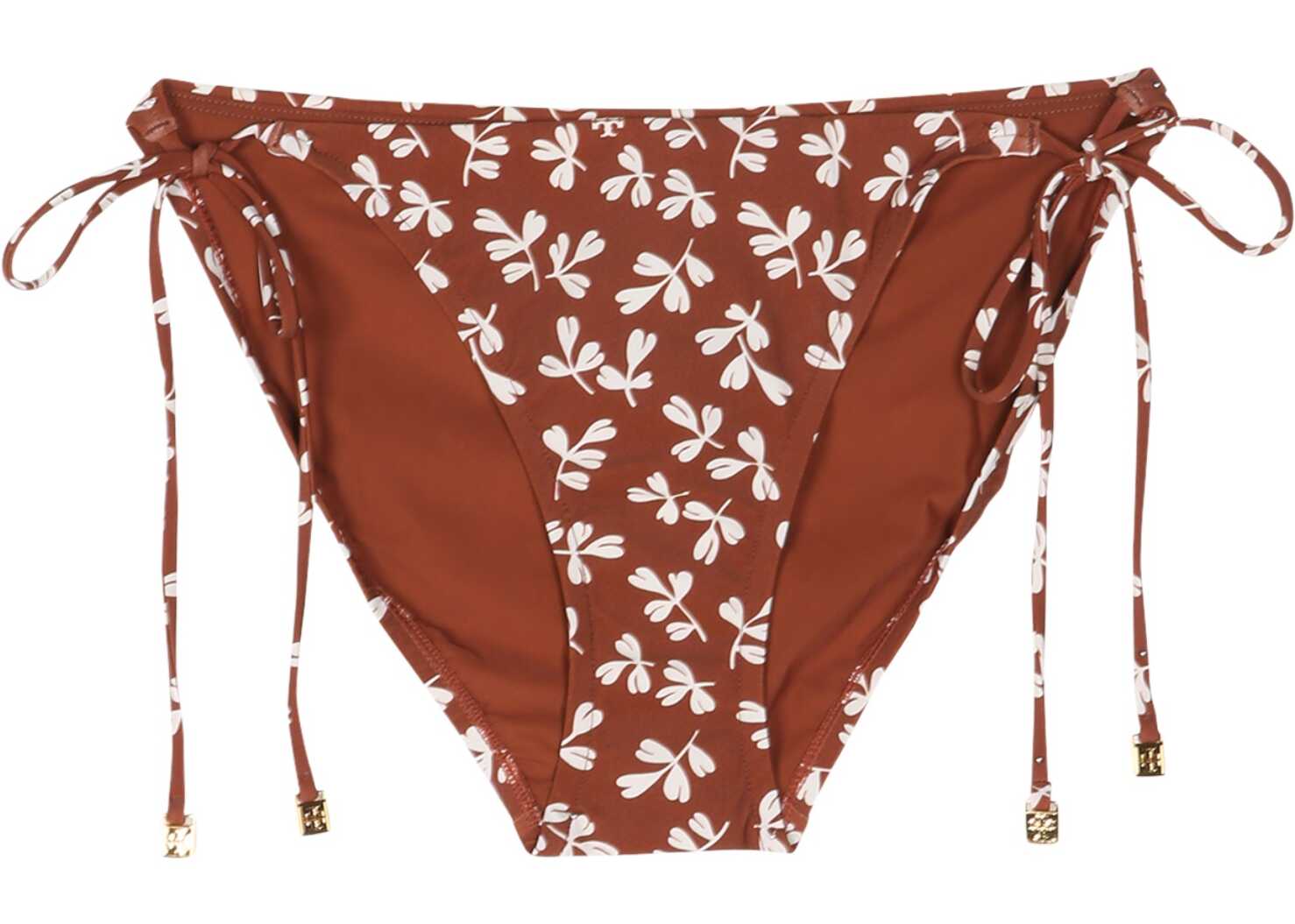 Tory Burch Bikini Briefs With Floral Print 79313_263 BROWN