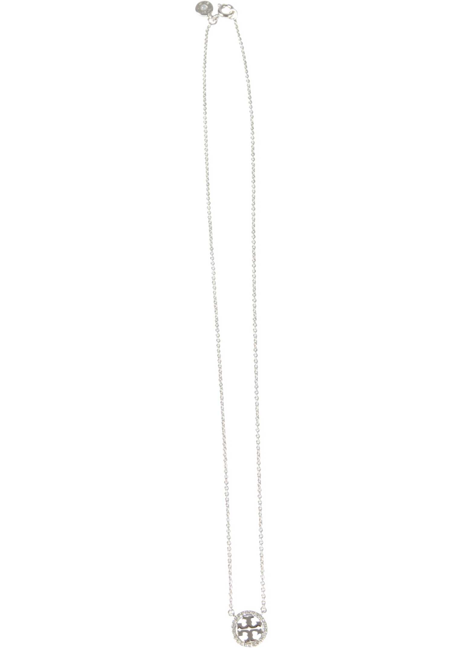 Tory Burch Necklace With Crystal Logo 53420_042 SILVER image0