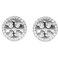 Cercei Circle-Stud Crystal Logo Earrings Femei