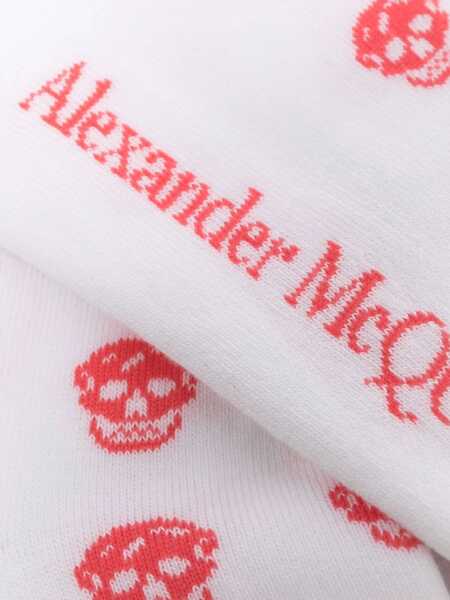 Sosete Alexander McQueen Short Skull Sock WHITE Femei (BM 8720727) 2