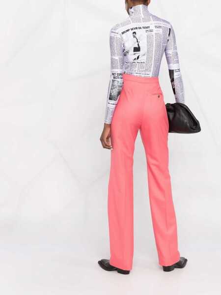 Pantaloni casual Alexander McQueen Straight Leg Trousers RED Femei (BM 8720730) 4