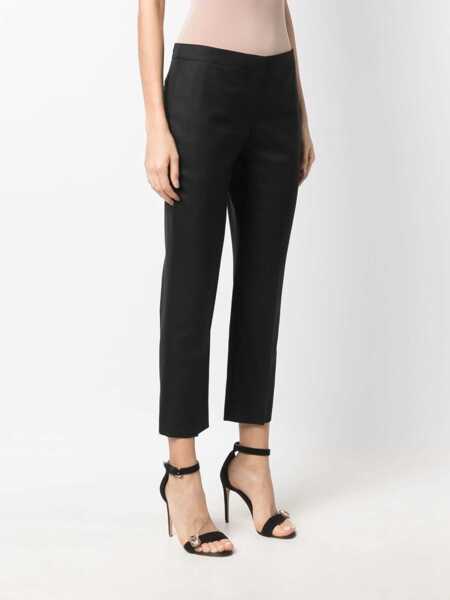 Pantaloni casual Alexander McQueen Cropped Trousers BLACK Femei (BM 8720865) 3