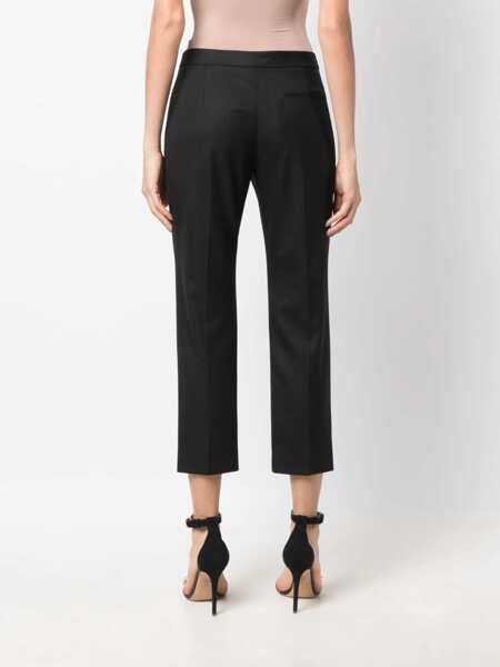Pantaloni casual Alexander McQueen Cropped Trousers BLACK Femei (BM 8720865) 4