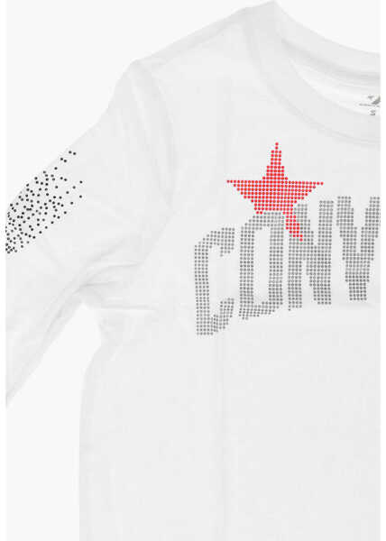 Tricouri Converse Glittered T-Shirt White Baieti (BM 8721237) 2