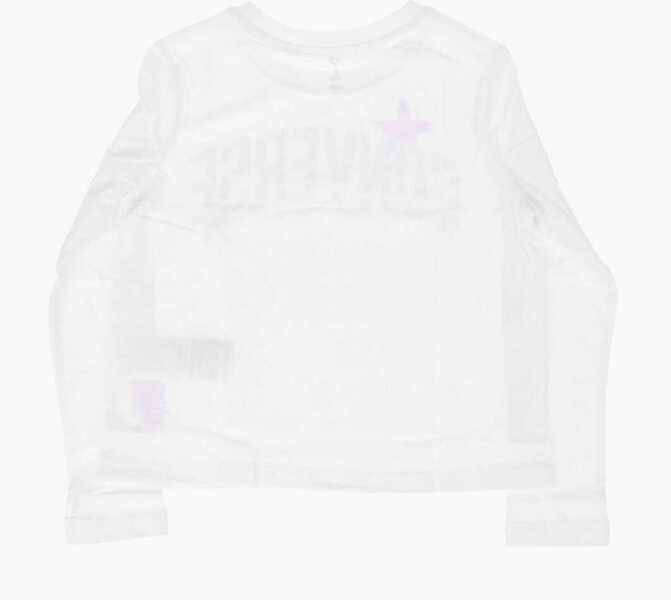 Tricouri Converse Glittered T-Shirt White Baieti (BM 8721237) 3