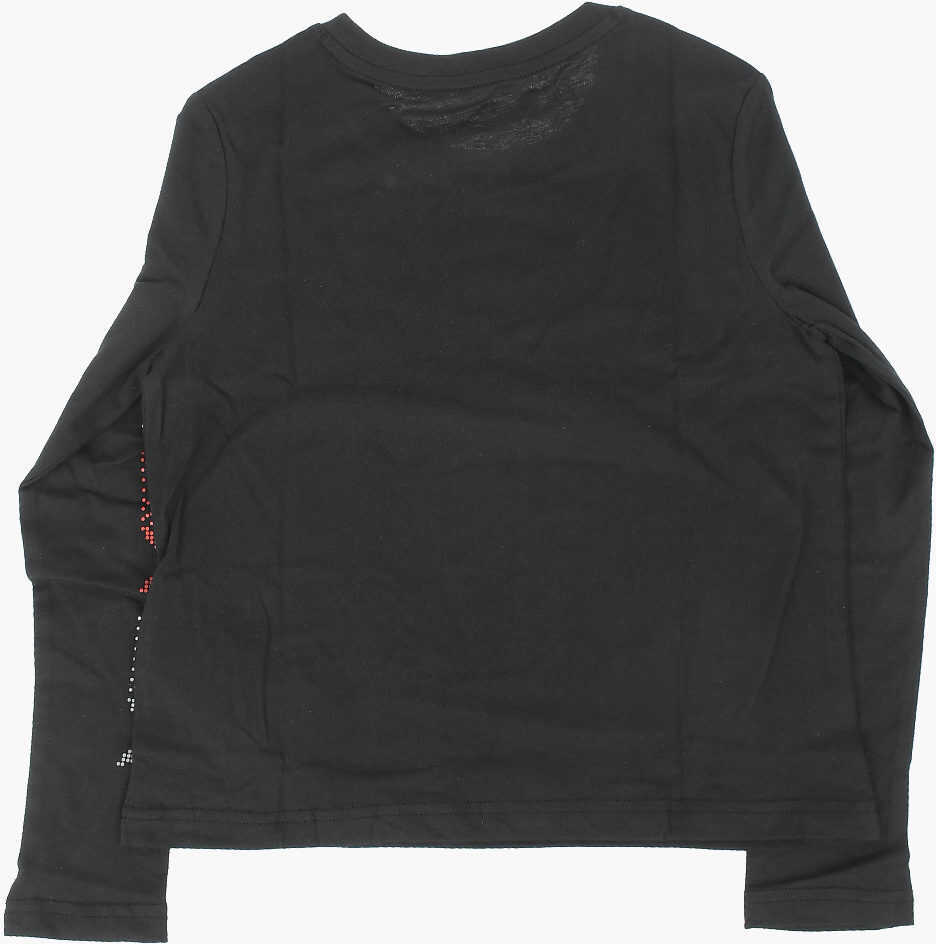 Tricouri Converse Glittered T-Shirt Black Baieti (BM 8721552) 3