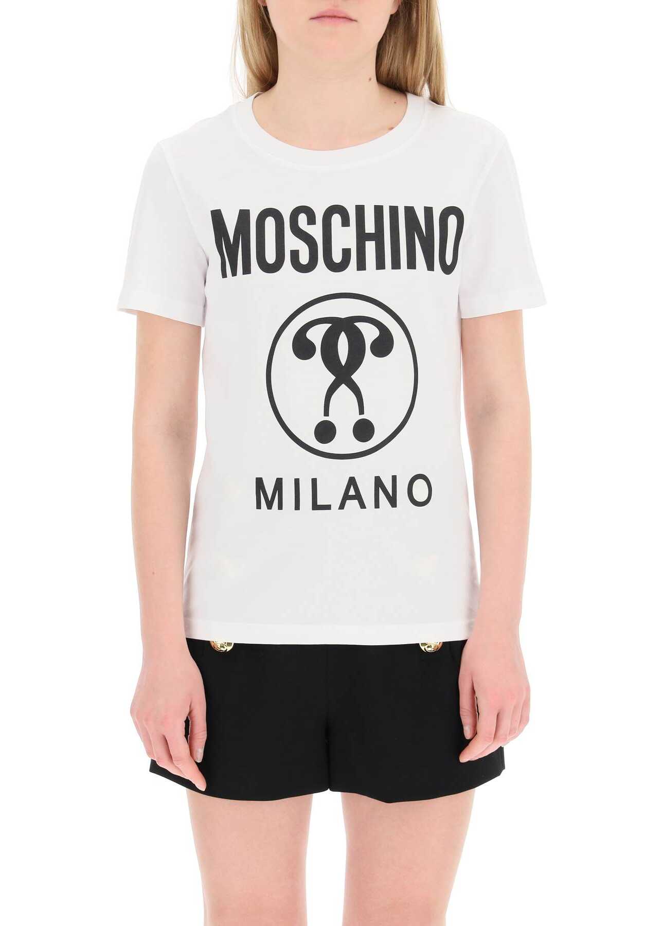 Moschino Double Question Mark T-Shirt A0718 0541 FANTASIA BIANCO