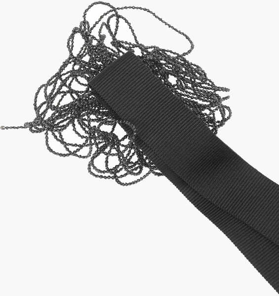 Bratari Brunello Cucinelli Silk And Brass Bracelet Black Femei (BM 8726403) 3