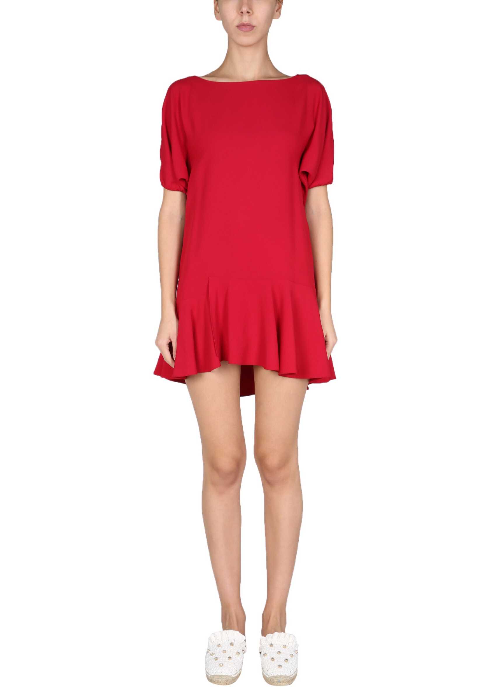 RED VALENTINO Enverse Crepe Dress XR3VADG0_0F1L43 RED