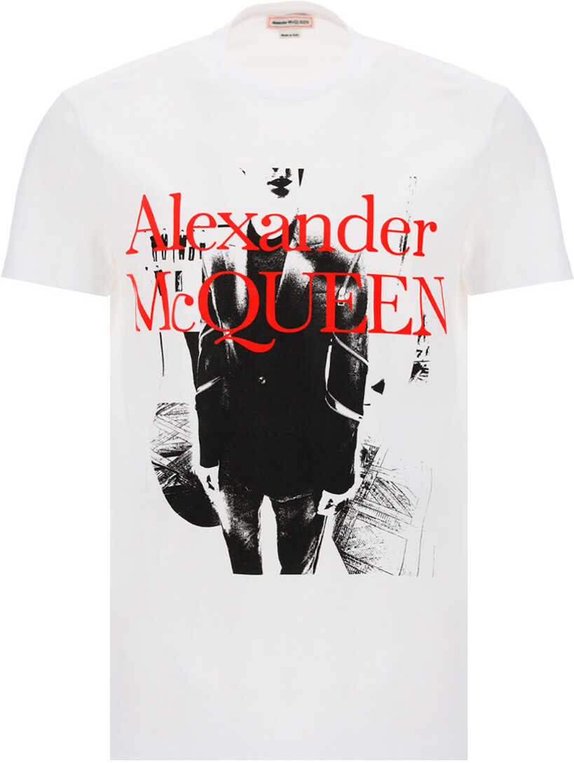 Alexander McQueen T-Shirt 687717QSZ88 WHITE/BLACK