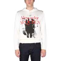 Hanorace Printed Sweatshirt With Flocked Logo Barbati