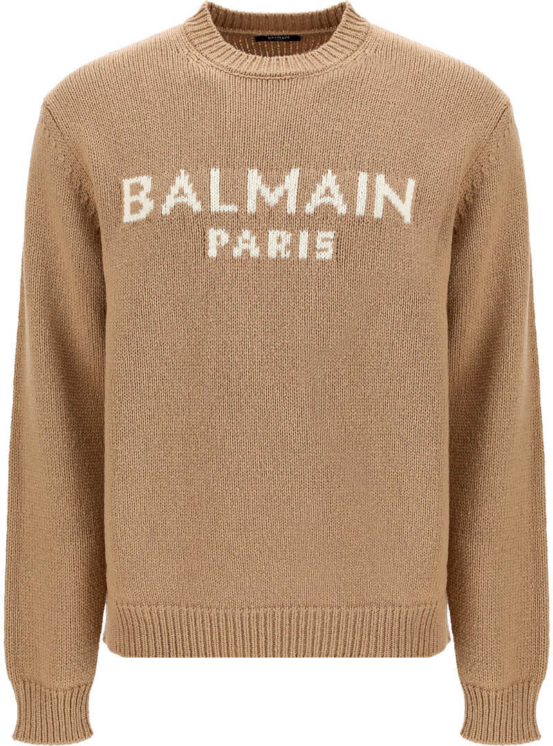 Balmain Sweater XH1KD000KB13 SABLE/NATUREL image