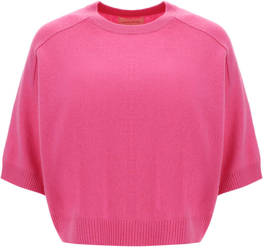 Loulou Studio Short Sleeves Sweater DARAT ROSE