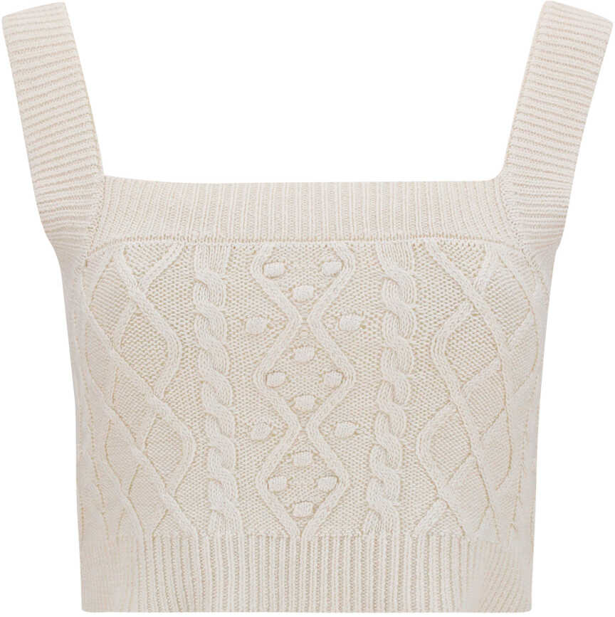 Loulou Studio Cable Knit Bra DUNE IVORY