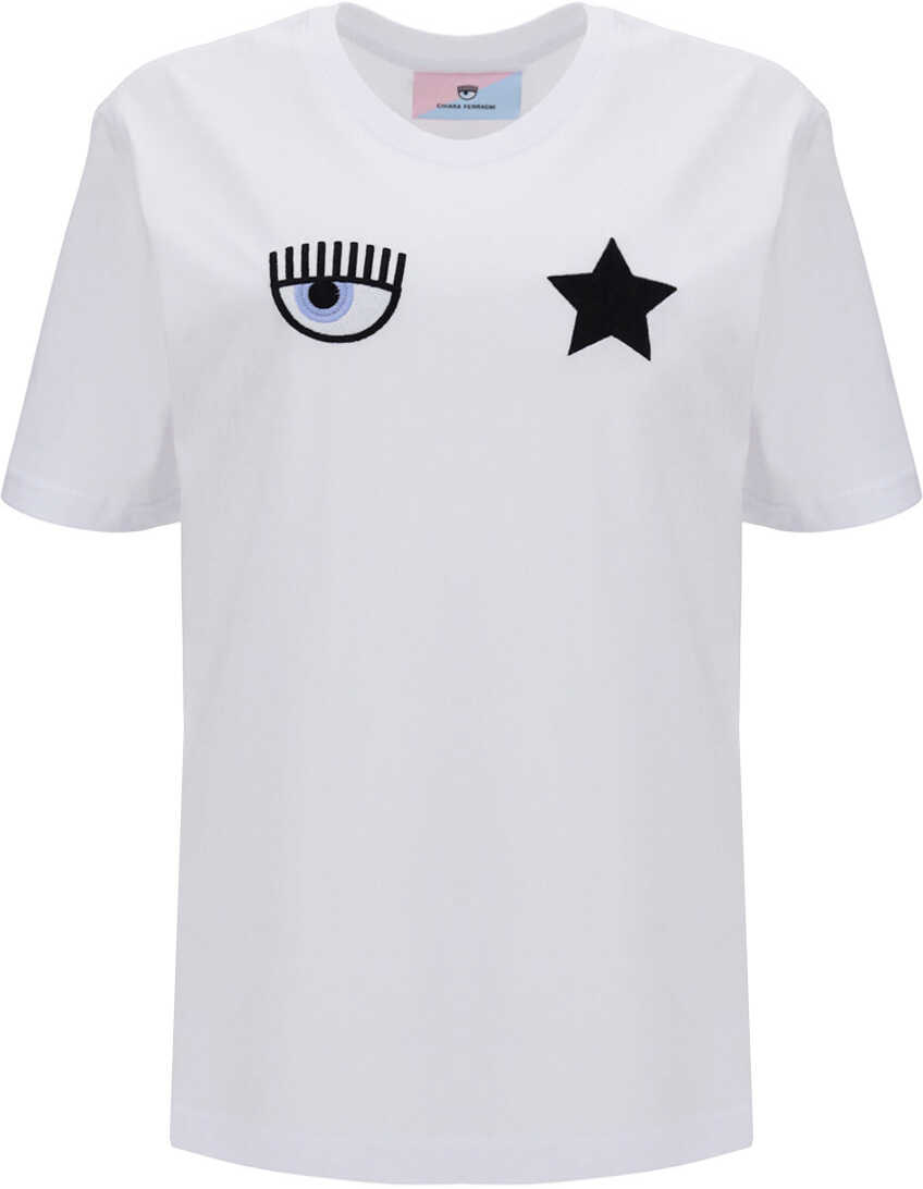 Chiara Ferragni Eye Star T-shirt 72CBHT18CJT00 WHITE