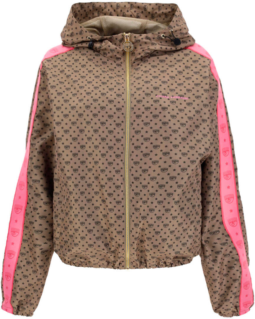 Chiara Ferragni Rain Jacket Light Print 72CBS407CQS1D VERDE OCCHIO