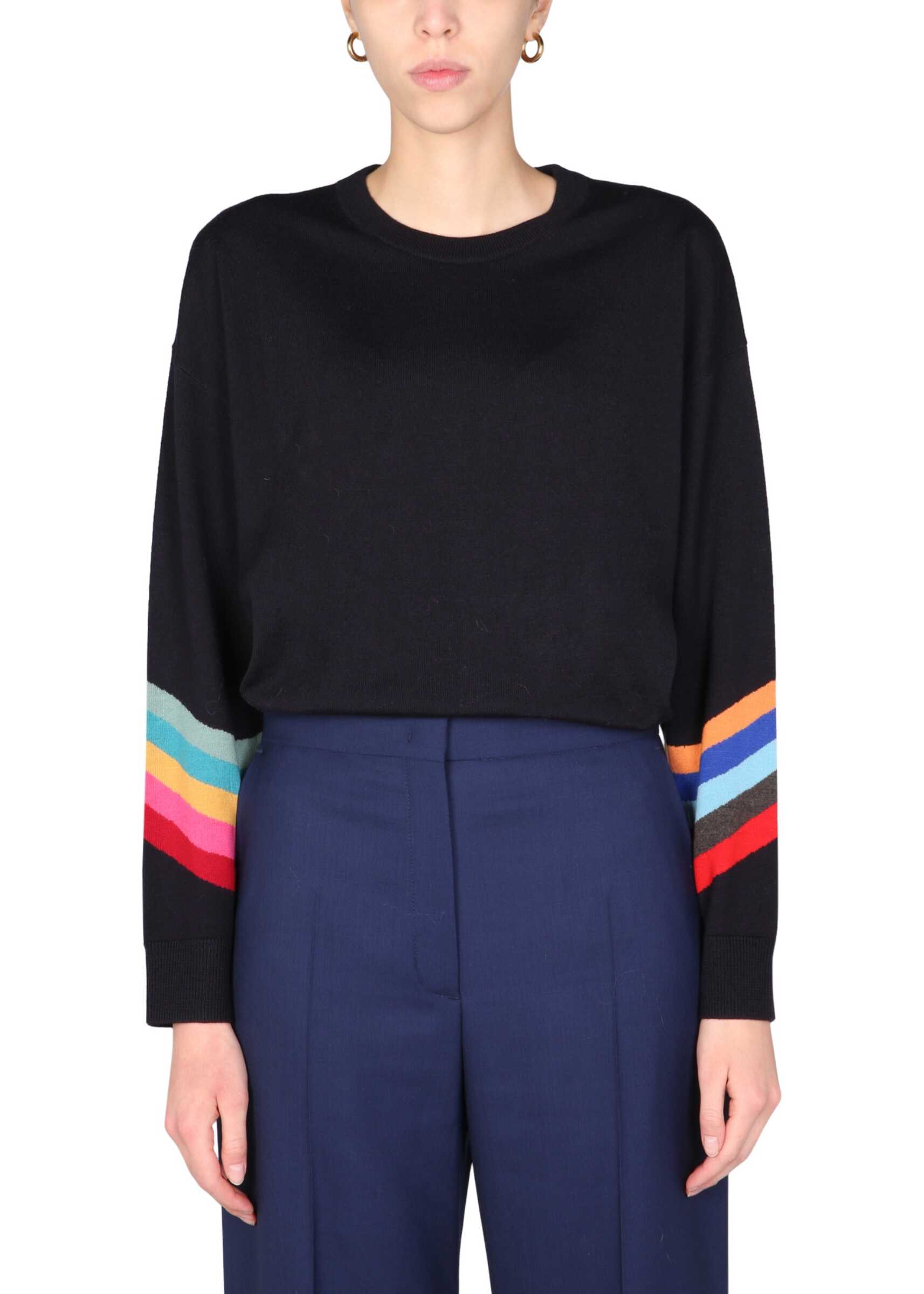 PS by Paul Smith Sweater With Striped Pattern W2R/993K/H30856_49 BLACK