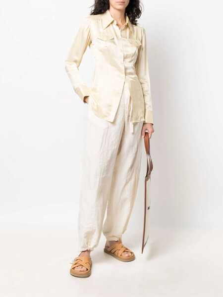 Pantaloni casual Jil Sander Trousers With Drawstring WHITE Femei (BM 8733546) 2