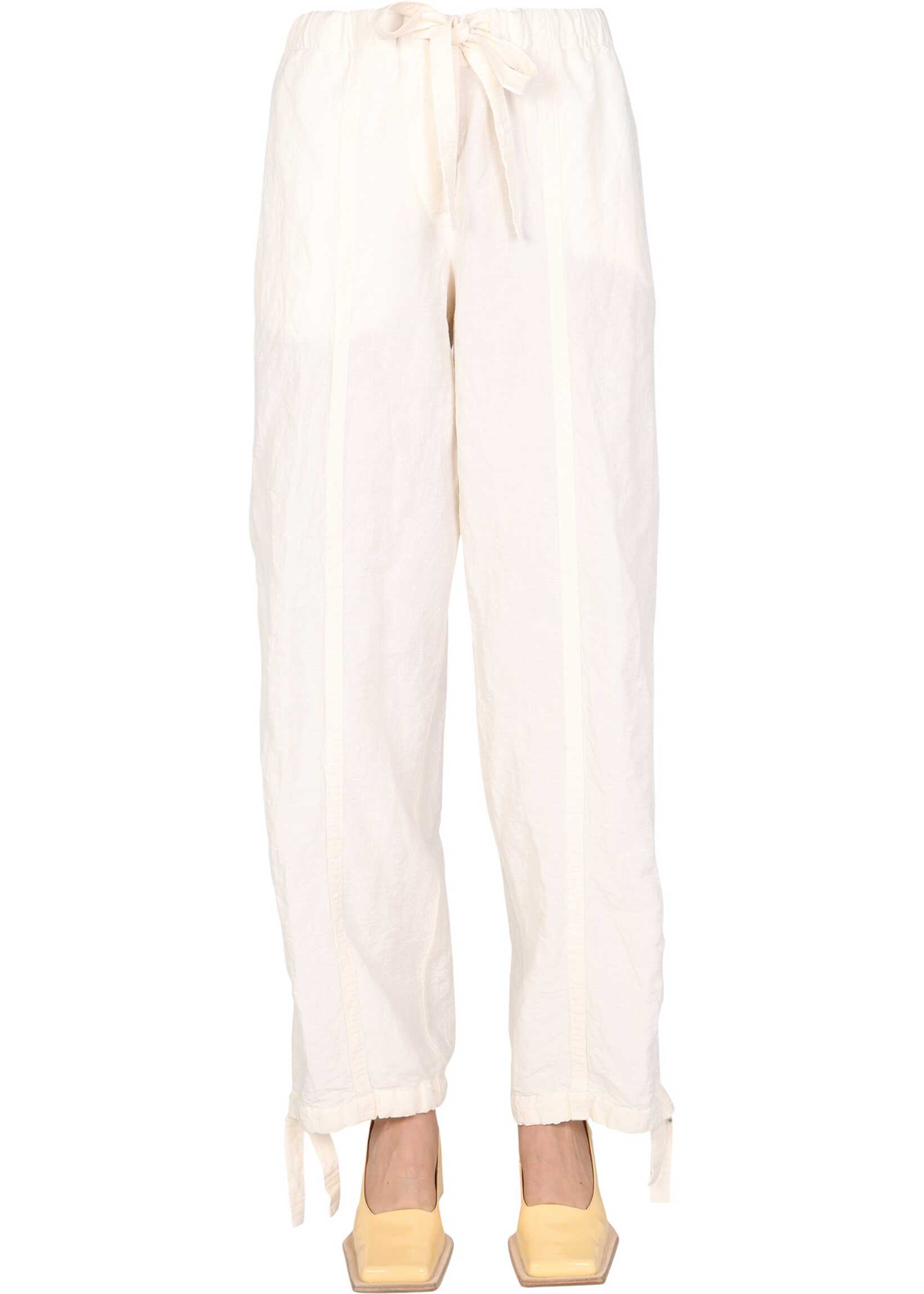 Jil Sander Trousers With Drawstring WHITE