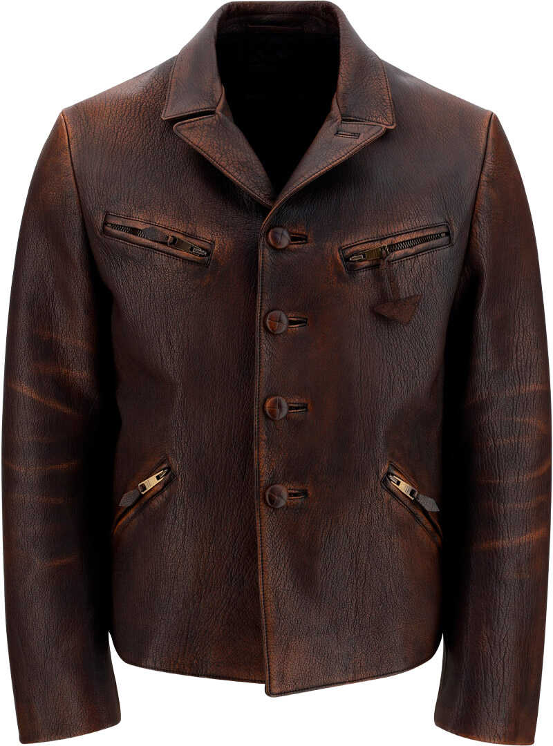 Prada Leather Jacket UPW417J0M EBANO image
