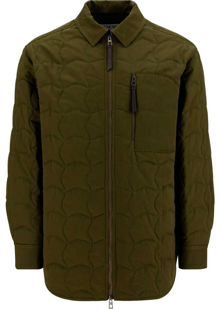 Loewe Quilted Overshort Jacket H526Y05W59 KHAKI GREEN image0