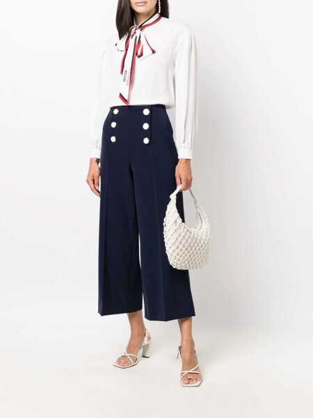 Pantaloni casual LOVE Moschino Wide Leg Trousers BLUE Femei (BM 8736201) 2