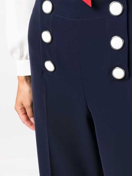Pantaloni casual LOVE Moschino Wide Leg Trousers BLUE Femei (BM 8736201) 5