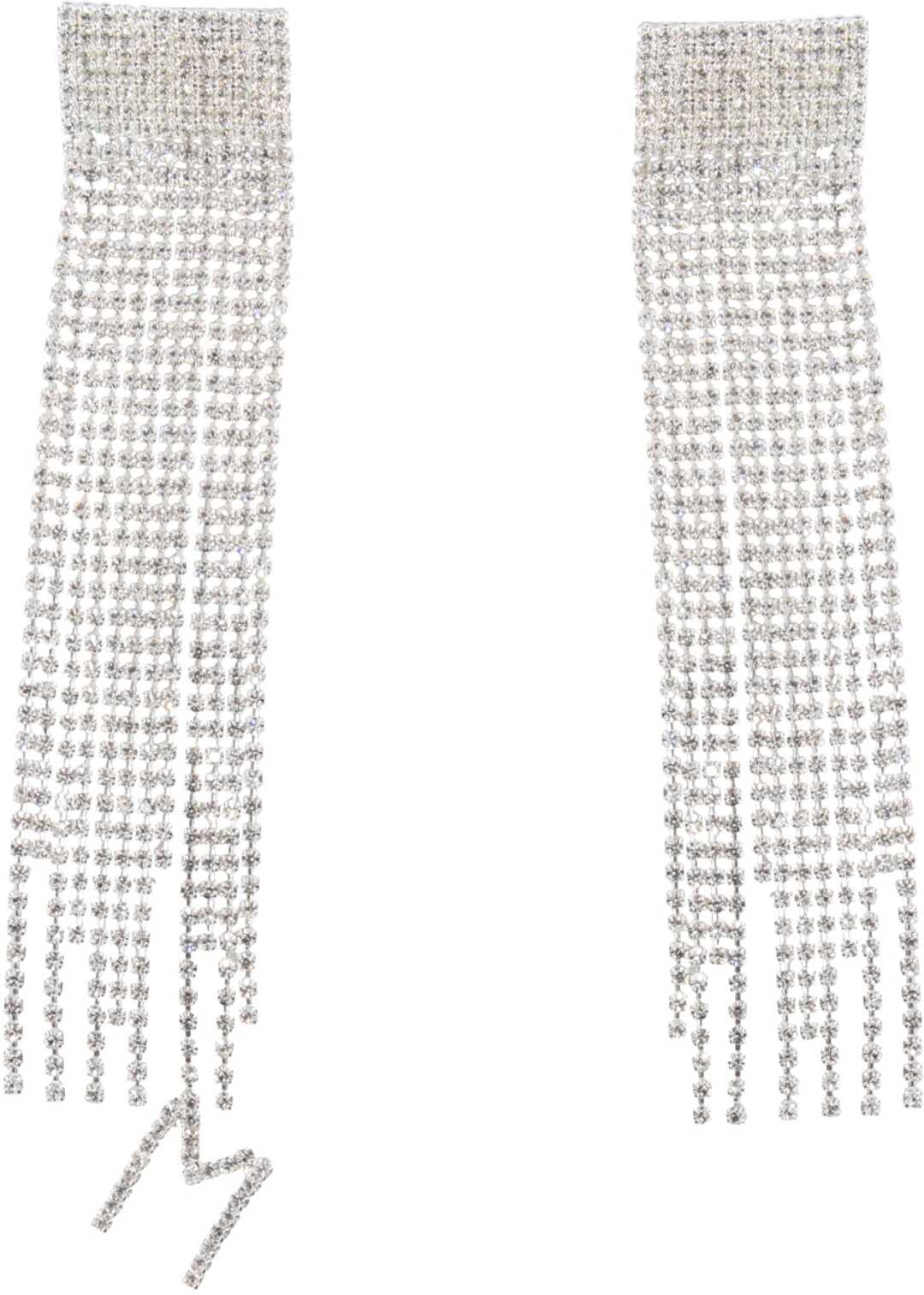 Magda Butrym Long Earrings With Crystal Fringes 908321_SILVER SILVER image