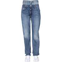 Blugi drepti Double Waist Jeans Femei